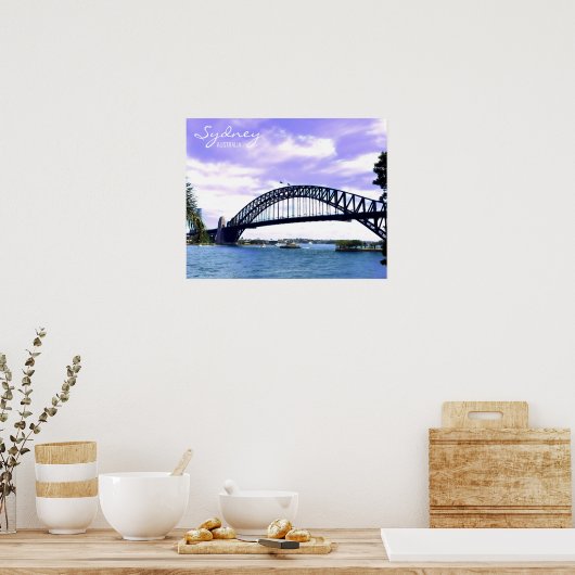 Sydney Ferry Harbor Bridge Poster (Keuken)