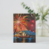 Sydney Fireworks in Opera House Briefkaart (Staand voorkant)