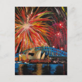 Sydney Fireworks in Opera House Briefkaart (Voorkant)