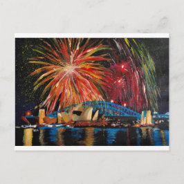 Sydney Fireworks in Opera House Briefkaart