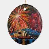 Sydney Fireworks in Opera House Keramisch Ornament (Links)