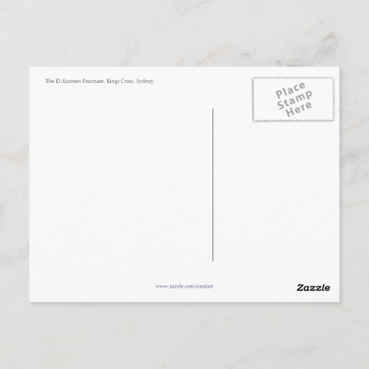 sydney fontein briefkaart (Achterkant)