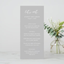 Sydney Gray Moderne Trouw Menu