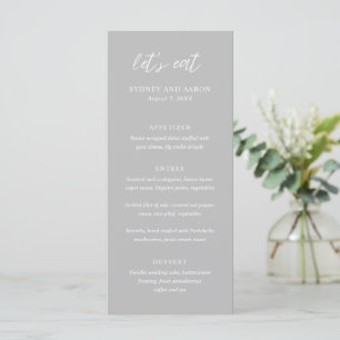 Sydney Gray Moderne Trouw Menu