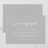 Sydney Grey Modern Wedding Save The Date (Voorkant / Achterkant)
