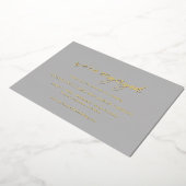 Sydney Grey Modern Wedding Save the Date Folie Uitnodiging (Gedraaid)