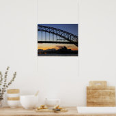 Sydney Harbor Bridge and Sydney Opera House at 2 Poster (Keuken)