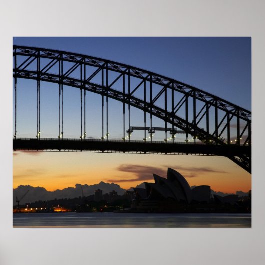 Sydney Harbor Bridge and Sydney Opera House at 2 Poster (Voorkant)