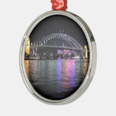 Sydney Harbor Bridge bij nacht Metalen Ornament (Links)