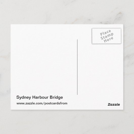 Sydney Harbor Bridge Briefkaart (Achterkant)