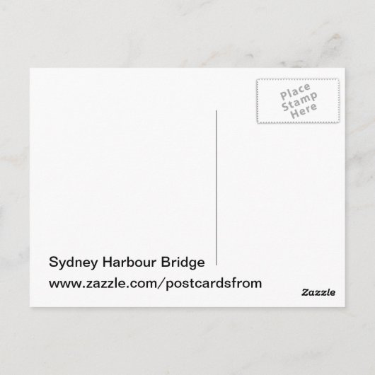 Sydney Harbor Bridge Briefkaart (Achterkant)