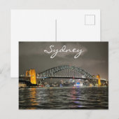 Sydney Harbor Bridge by Night, Australië, Foto Briefkaart (Voorkant / Achterkant)
