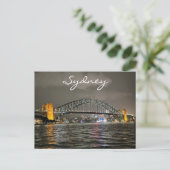 Sydney Harbor Bridge by Night, Australië, Foto Briefkaart (Staand voorkant)