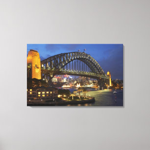 Sydney Harbor Bridge en Park Hyatt Sydney Hotel Canvas Afdruk