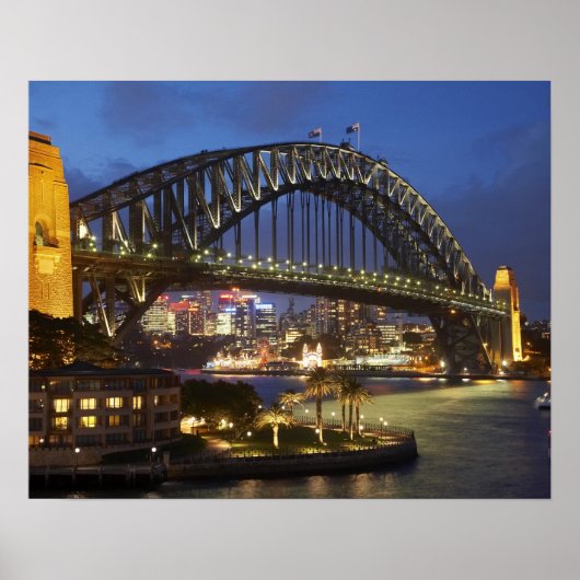 Sydney Harbor Bridge en Park Hyatt Sydney Hotel Poster (Voorkant)