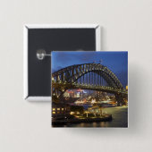 Sydney Harbor Bridge en Park Hyatt Sydney Hotel Vierkante Button 5,1 Cm (Voorkant /achterkant)