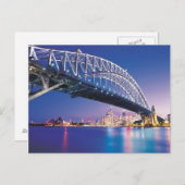 Sydney Harbor Bridge in Night Australia Briefkaart (Voorkant / Achterkant)