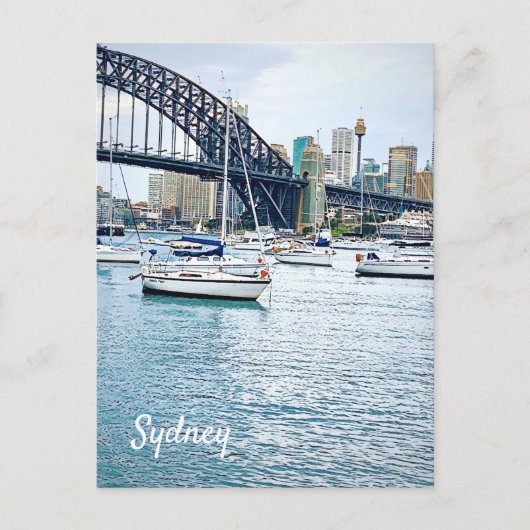 Sydney Harbor Bridge met jachten Briefkaart (Voorkant)