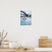 Sydney Harbor Bridge met jachten Poster (Keuken)