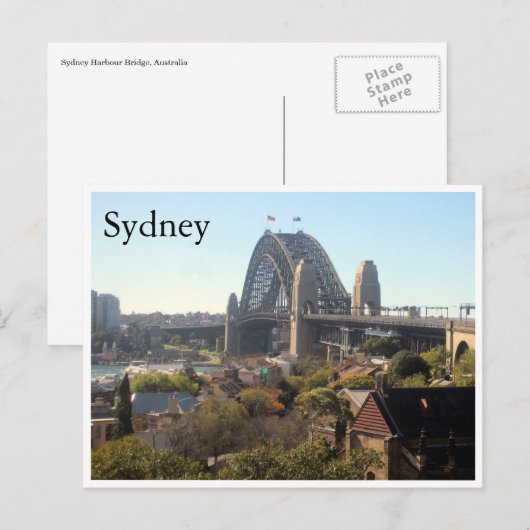 sydney harbor bridge uitzicht briefkaart (Voorkant / Achterkant)