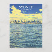 Sydney Harbor skyline digitale kunstreizen Briefkaart (Voorkant)