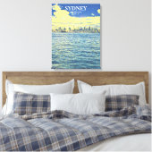 Sydney Harbor skyline reisdruk Canvas Afdruk (Insitu (Slaapkamer))