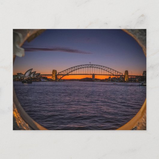 Sydney Harbor Sunset Briefkaart (Voorkant)