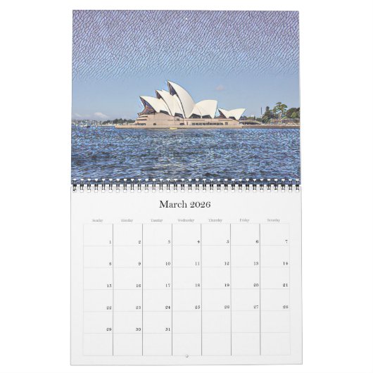 Sydney Harbour 2026 Kalender (Mar 2026)