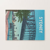 Sydney Harbour Australia Vintage Travel Legpuzzel (Horizontaal)