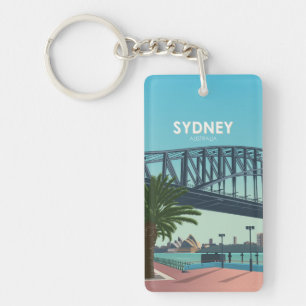Sydney Harbour Australia Vintage Travel Sleutelhanger