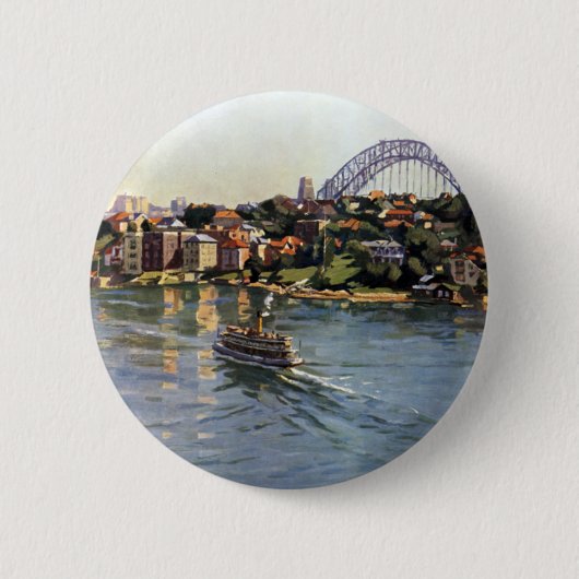 Sydney Harbour Australië Ronde Button 5,7 Cm (Voorkant)