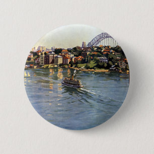 Sydney Harbour, Australië Ronde Button 5,7 Cm