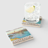 Sydney Harbour Australië Stenen Onderzetter (Zijkant)