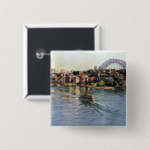 Sydney Harbour Australië Vierkante Button 5,1 Cm (Voorkant /achterkant)