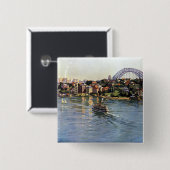 Sydney Harbour, Australië Vierkante Button 5,1 Cm (Voorkant /achterkant)