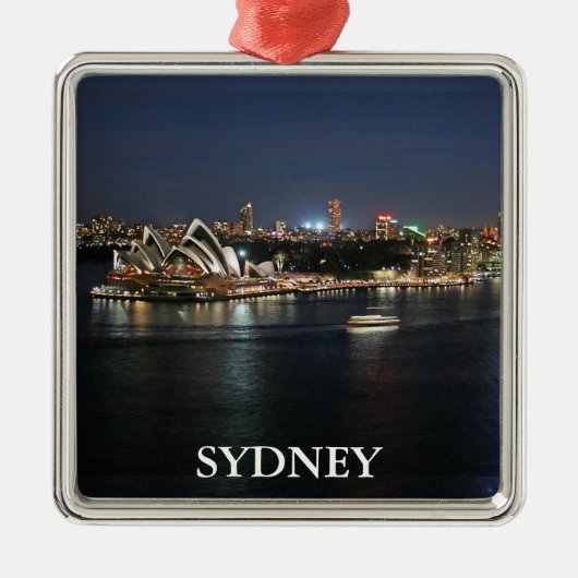 Sydney Harbour bij Circular Quay Metalen Ornament (Voorkant)