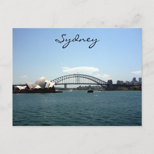 sydney harbour blauw briefkaart (Voorkant)