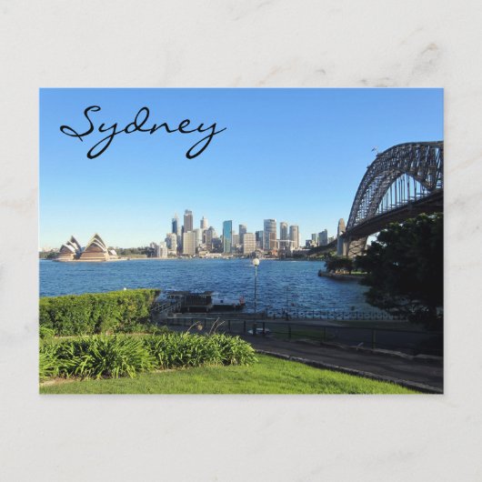 sydney harbour blauw briefkaart (Voorkant)
