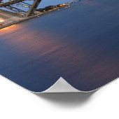 Sydney Harbour Bridge and Opera House bij schemeri Poster (Hoek)