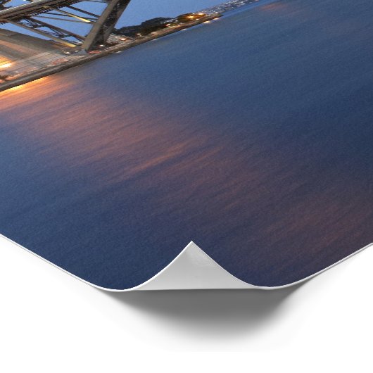 Sydney Harbour Bridge and Opera House bij schemeri Poster (Hoek)