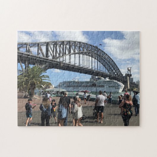 Sydney Harbour Bridge & cruiseschip | Australië Legpuzzel (Horizontaal)