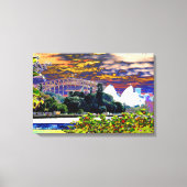Sydney Harbour Bridge en Opera House Canvas Afdruk (Voorkant)