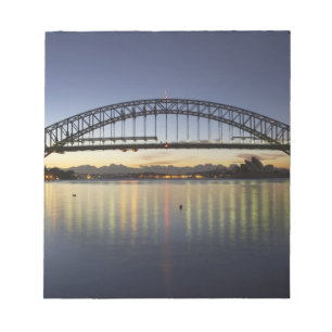Sydney Harbour Bridge en Sydney Opera House bij Notitieblok
