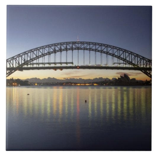 Sydney Harbour Bridge en Sydney Opera House bij Tegeltje (Voorkant)