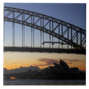 Sydney Harbour Bridge en Sydney Opera House om 2 u Tegeltje