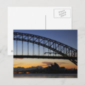 Sydney Harbour Bridge en Sydney Opera House op 2 Briefkaart (Voorkant / Achterkant)