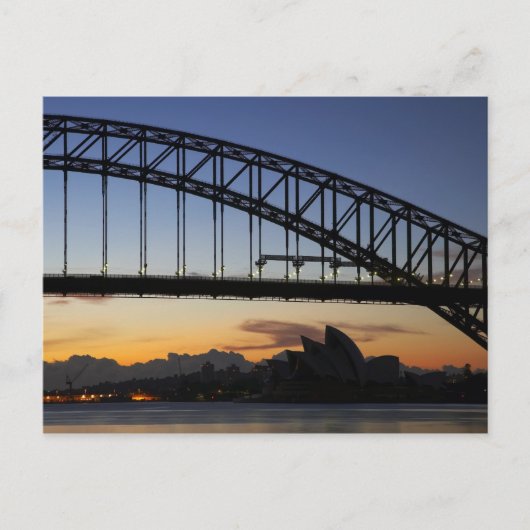Sydney Harbour Bridge en Sydney Opera House op 2 Briefkaart (Voorkant)