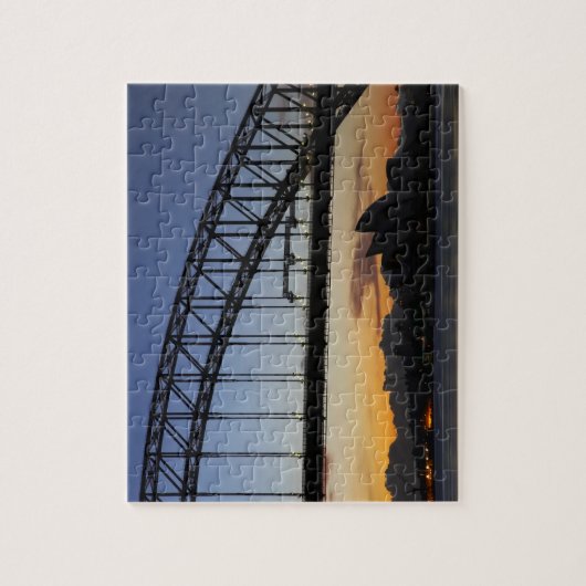 Sydney Harbour Bridge en Sydney Opera House op 2 Legpuzzel (Verticaal)