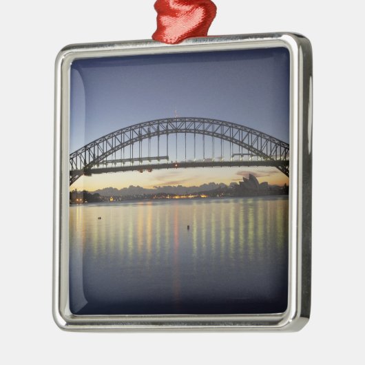 Sydney Harbour Bridge en Sydney Opera House op Metalen Ornament (Links)