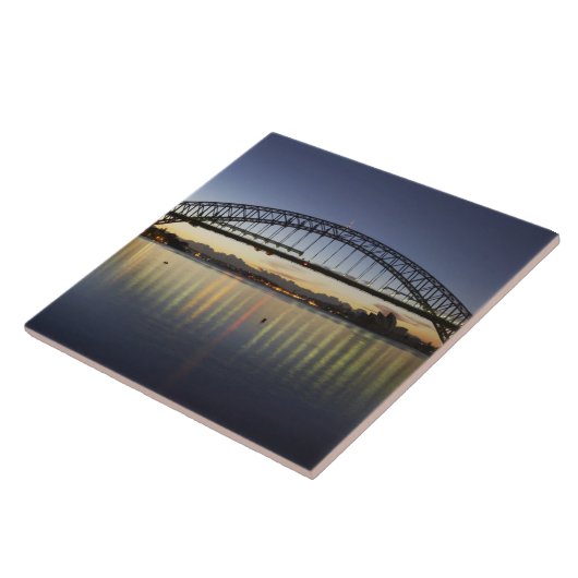 Sydney Harbour Bridge en Sydney Opera House op Tegeltje (Zijkant)